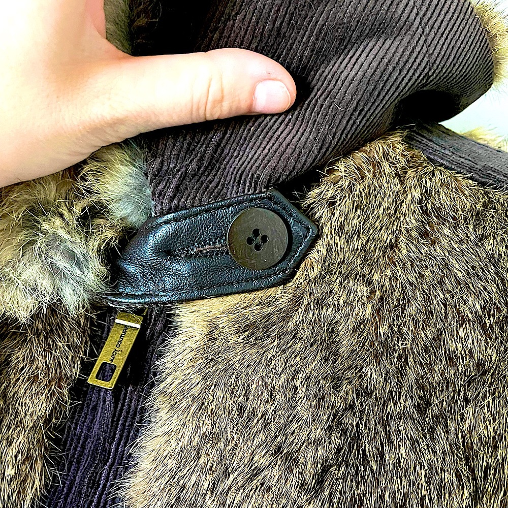 Juicy Couture Rabbit Fir Bomber Jacket - Picture 4 of 10